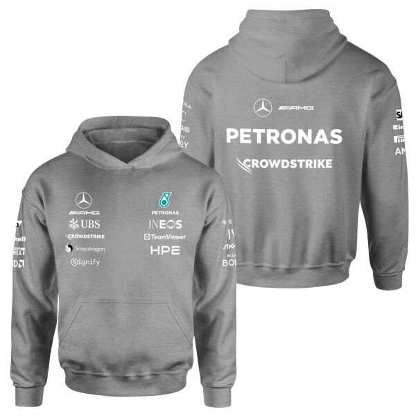 Mercedes AMG Petronas 2026 Teamline Hoodie S - Gri