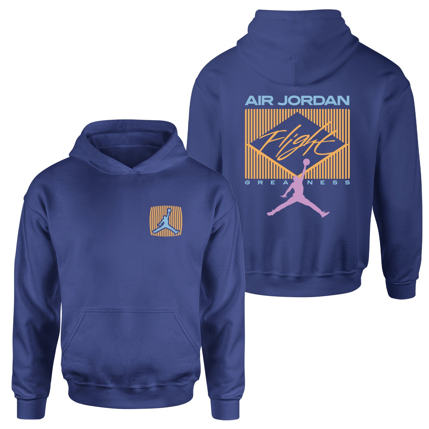Flight Jordan Pastel Hoodie S - İndigo Mavisi