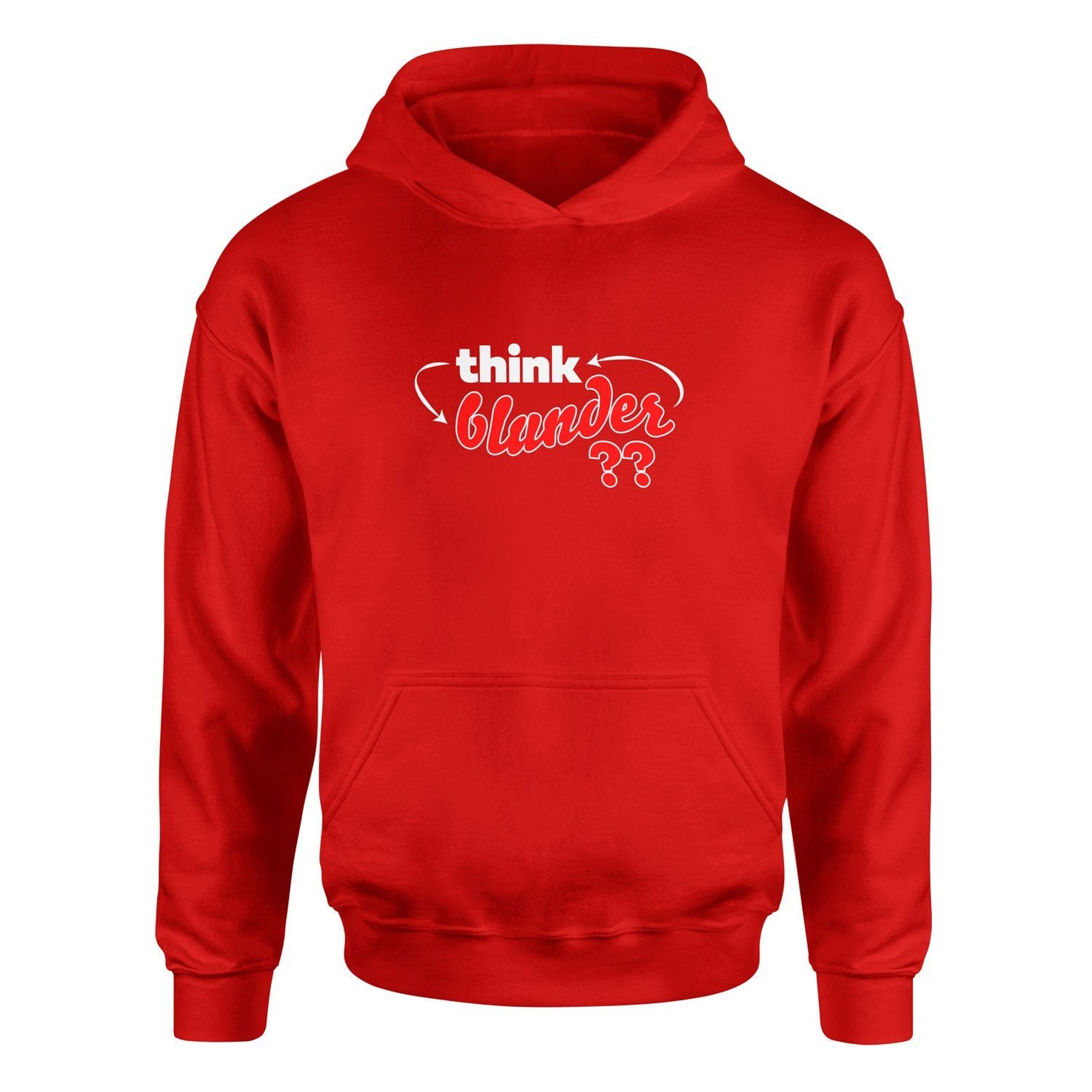 Think-Blunder-Repeat Hoodie M - Kırmızı