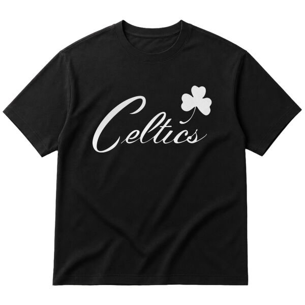 Celtics Cursive W Oversize Tişört L - Siyah