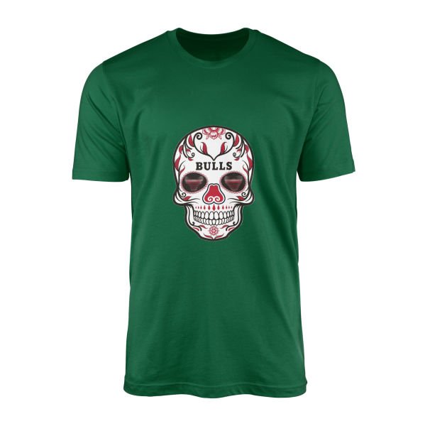 Bulls Skull Tişört L - Nefti Yeşili