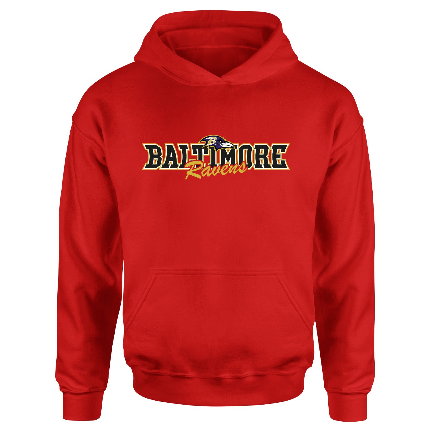 Baltimore Ravens BR Hoodie M - Kırmızı