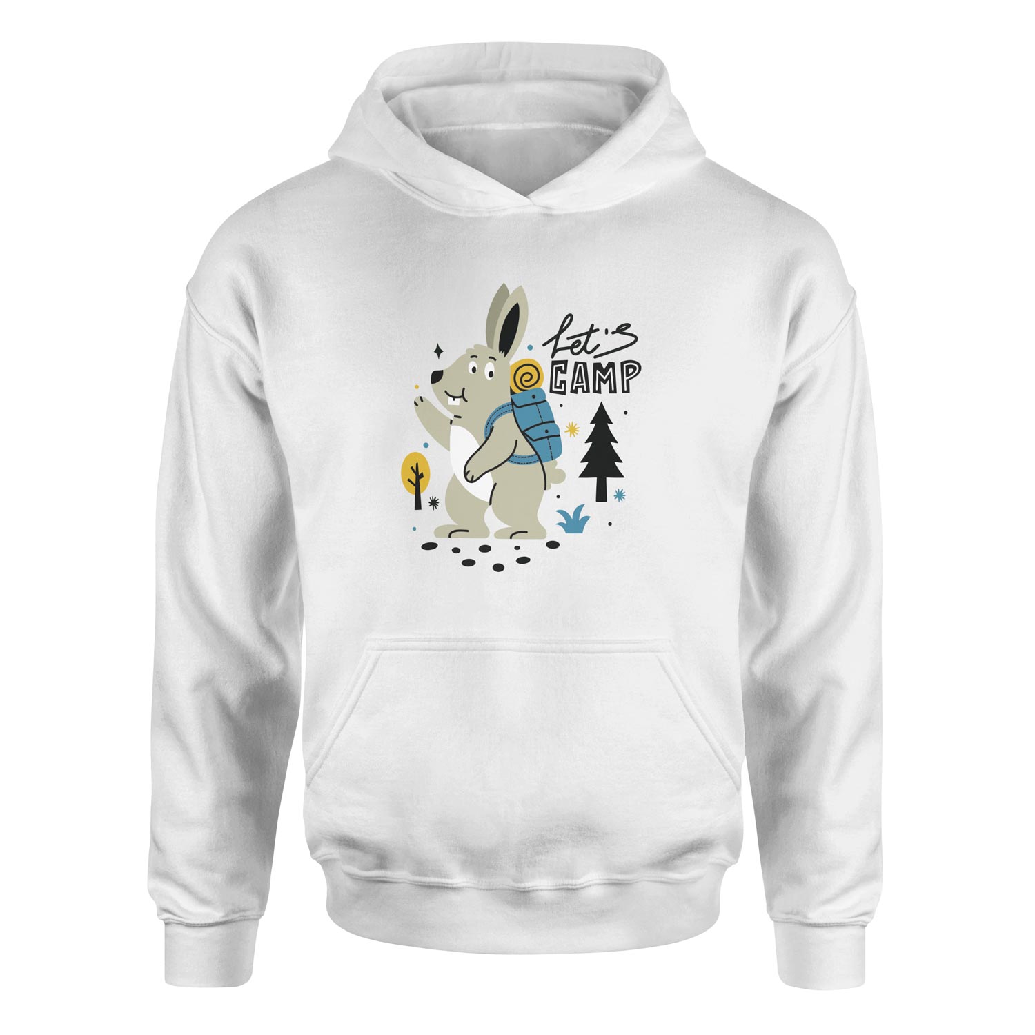 Let’s Camp Hoodie M - Beyaz