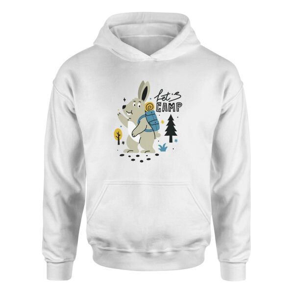 Let’s Camp Hoodie M - Beyaz