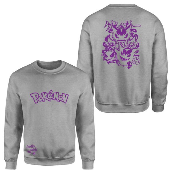 POKEMON Gengar SE Sweatshirt L - Gri