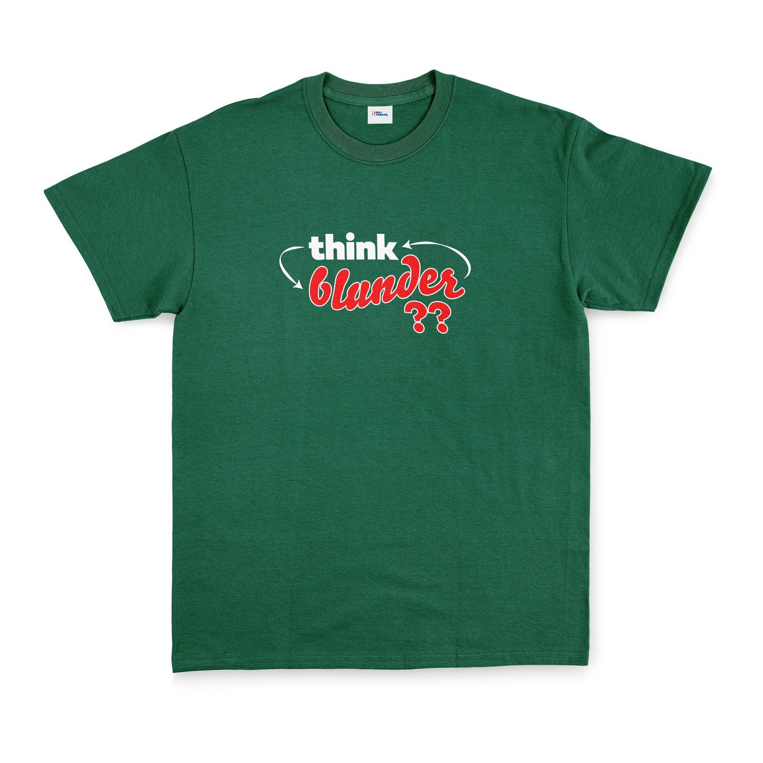 Think-Blunder-Repeat Tişört XL - Nefti Yeşili