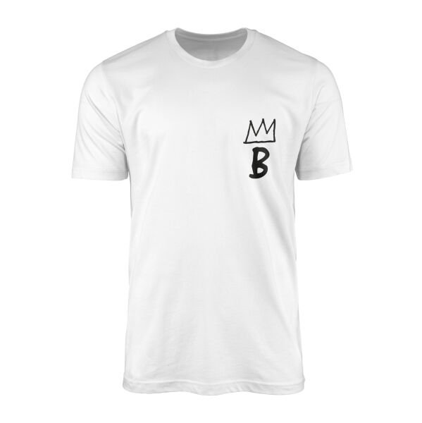 Brooklyn Basquiat Crown Tişört XL - Beyaz