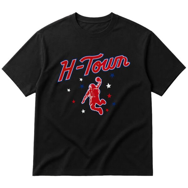 H-TOWN Rockets Oversize Tişört L - Siyah