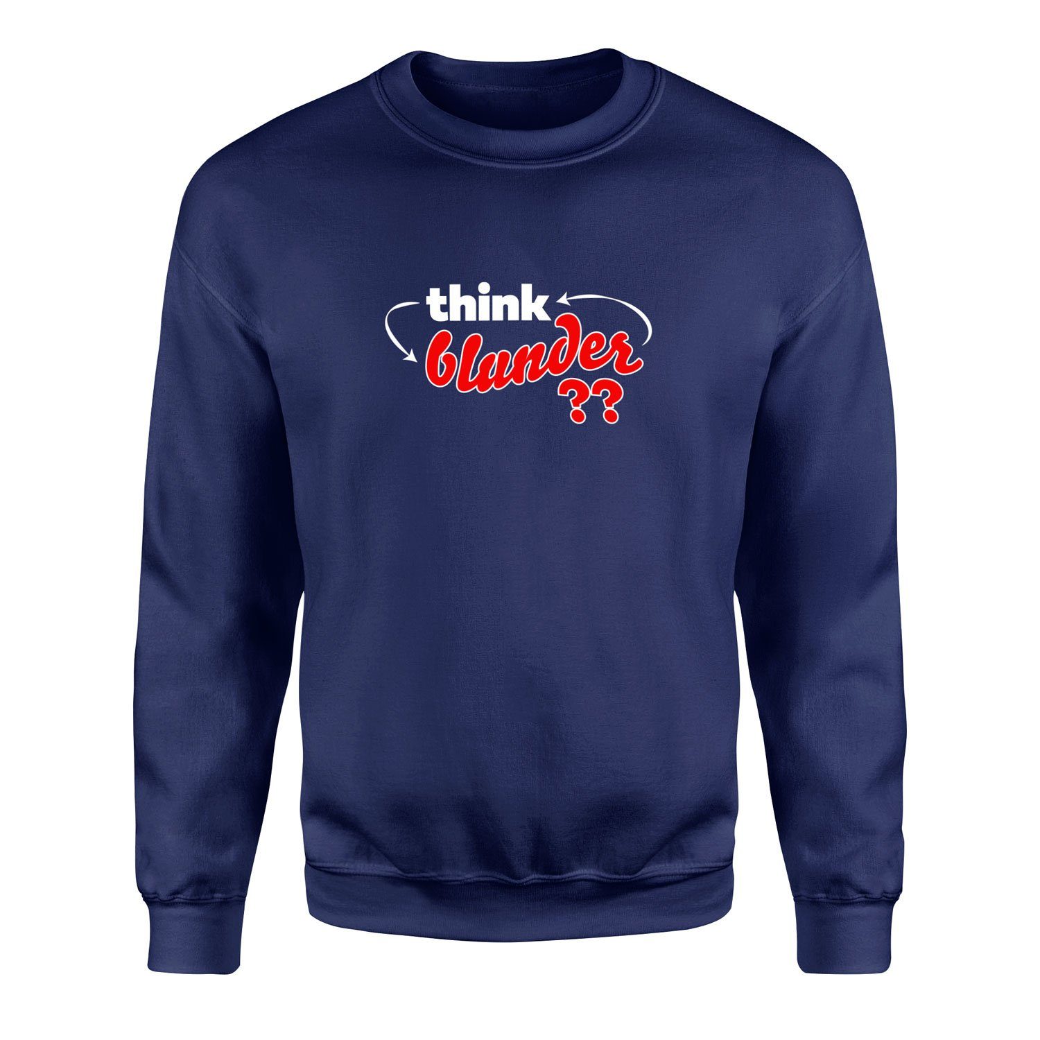 Think-Blunder-Repeat Sweatshirt XXL - İndigo Mavisi