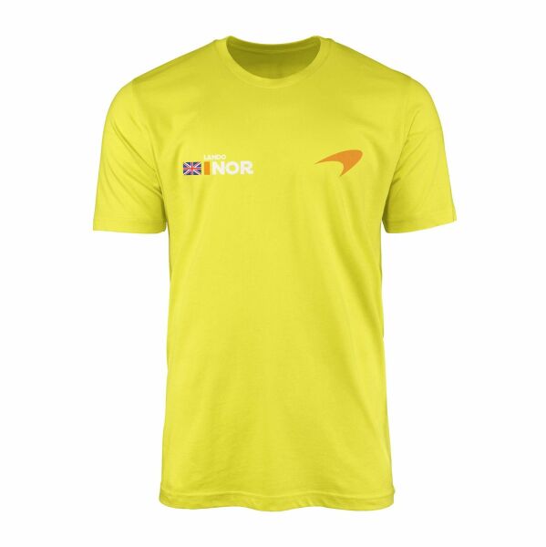 Lando Norris Name Tag McLaren Racing Tişört XL - Sarı