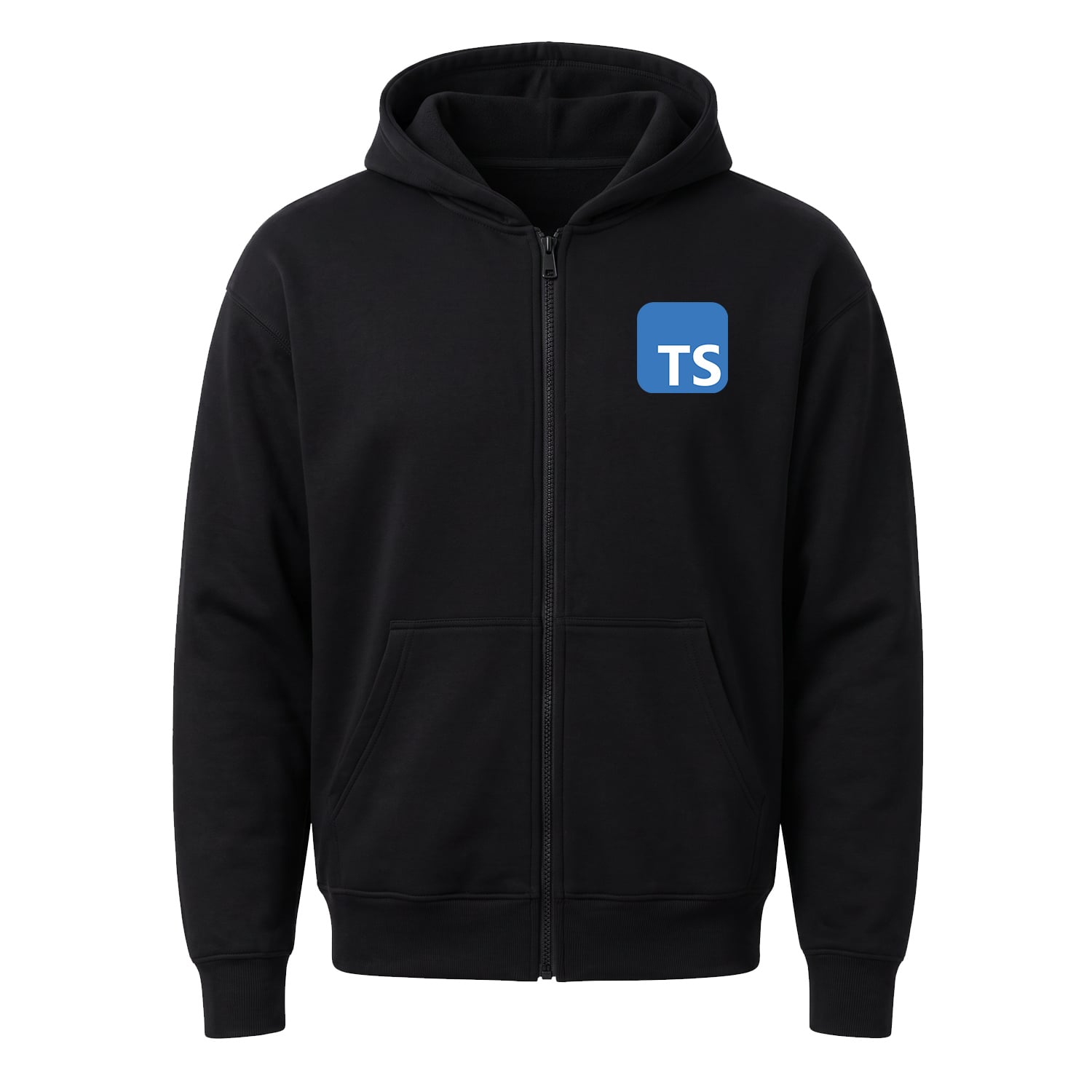 Typescript Fermuarlı Kapüşonlu Sweatshirt