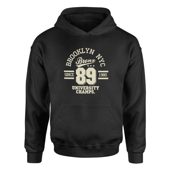 Brooklyn NYC Hoodie M - Siyah