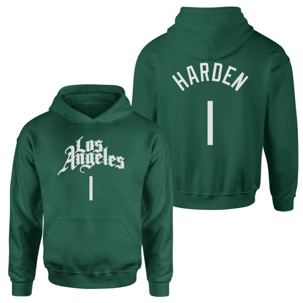 James Harden 1 Los Angeles Jersey Hoodie L - Nefti Yeşili