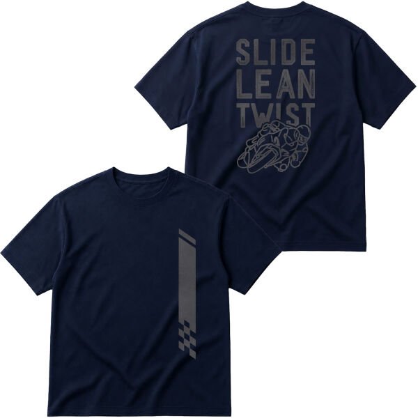 Slide, Lean, Twist GR Oversize Tişört S - İndigo Mavisi