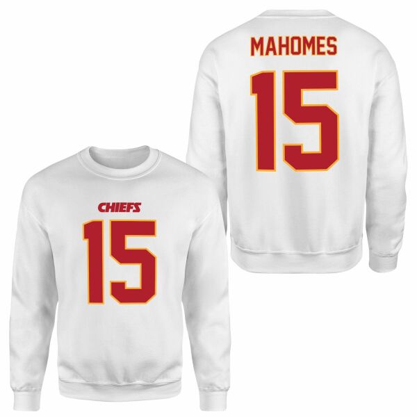 Patrick Mahomes Kansas City Chiefs Forma Sweatshirt M - Beyaz