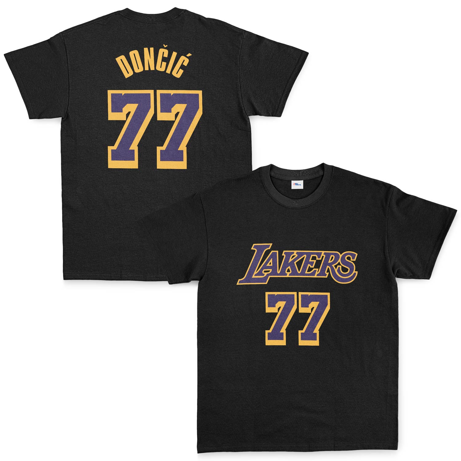 Luka Doncic 77 Lakers Tişört L - Siyah