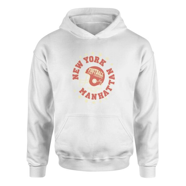 New York Manhattan Hoodie M - Beyaz