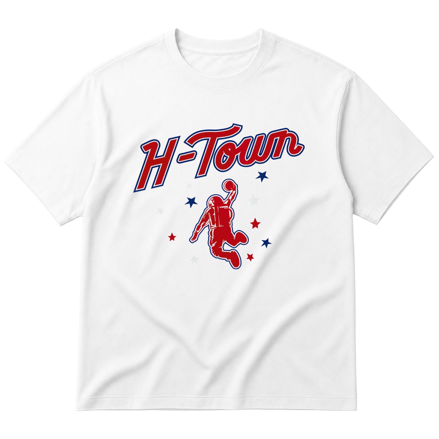 H-TOWN Rockets Oversize Tişört S - Beyaz