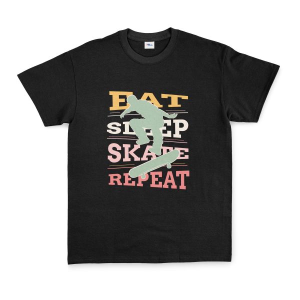 Eat Sleep Skate Repeat Tişört S - Siyah
