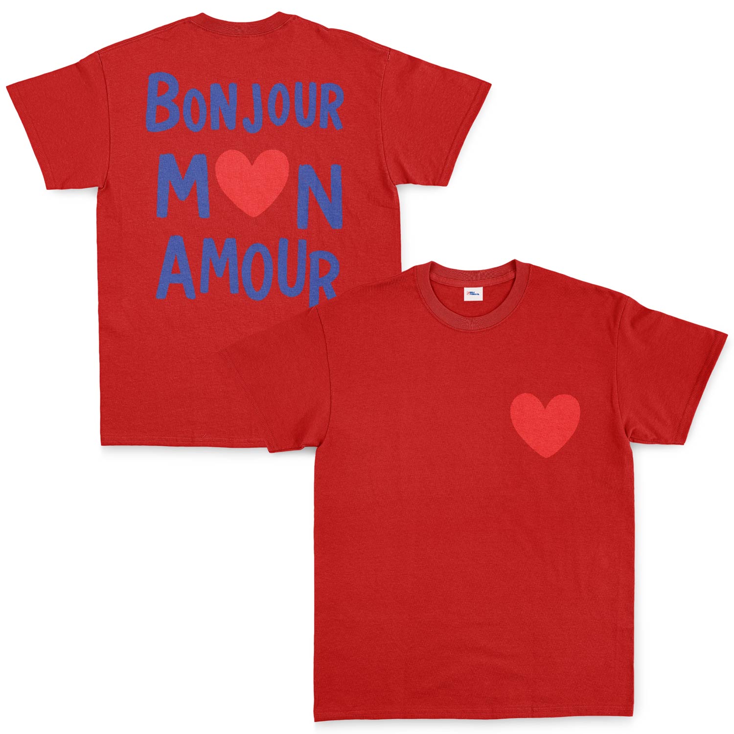 Bonjour Mon Amour Tişört XXL - Kırmızı