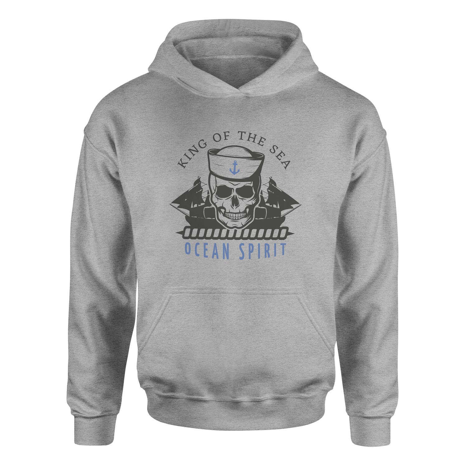King of the Sea Denizci Hoodie XXL - Gri