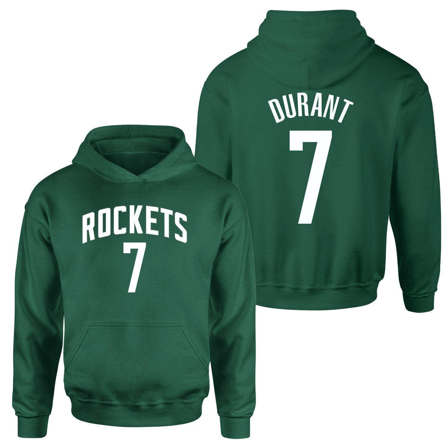 Kevin Durant 7 Rockets Jersey Hoodie S - Nefti Yeşili