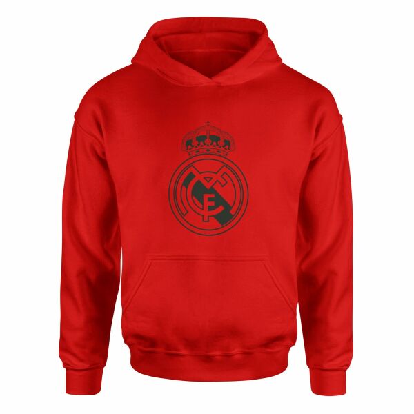 Real Madrid Shield Hoodie S - Kırmızı