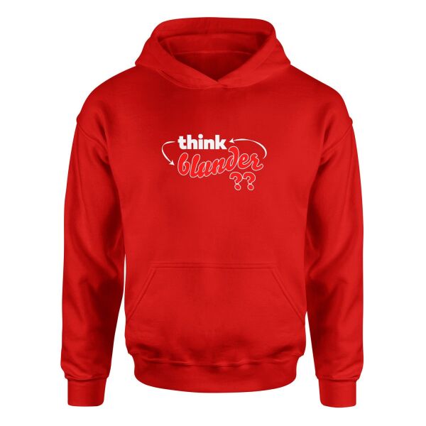 Think-Blunder-Repeat Hoodie S - Kırmızı