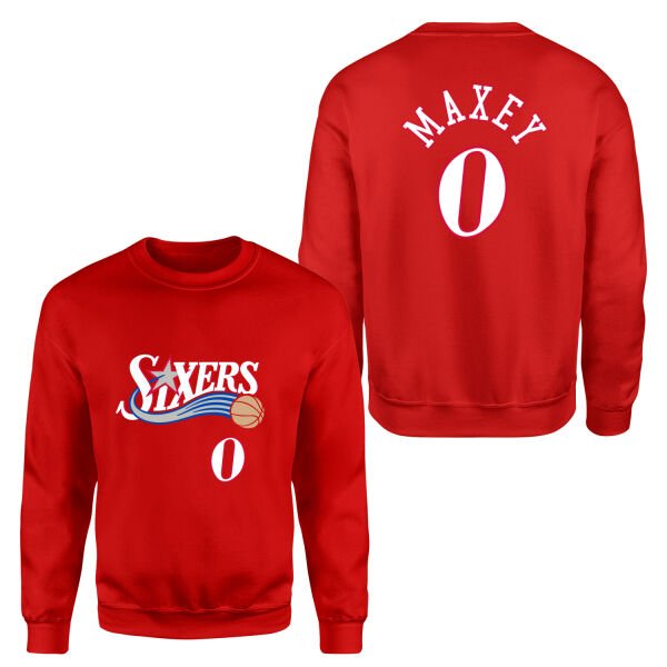 Tyrese Maxey Philadelphia Forma Sweatshirt M - Kırmızı
