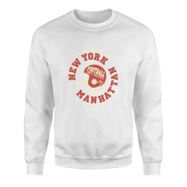 New York Manhattan Sweatshirt XL - Beyaz