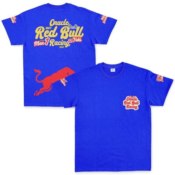 Oracle Red Bull Racing 2025 Max & Yuki Fan Edition Tişört M - Mavi