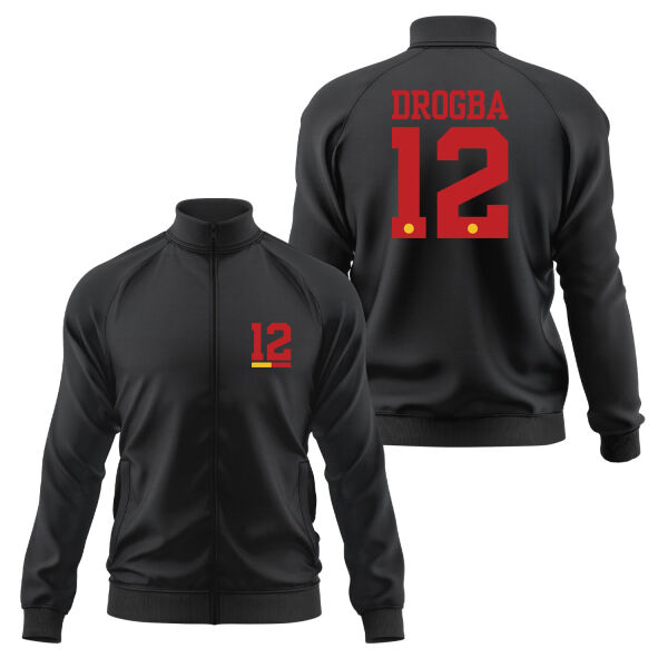 Didier Drogba Forma Fermuarlı Sweatshirt XXL - Siyah
