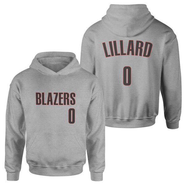 Damien Lillard Blazers Forma Hoodie S - Gri
