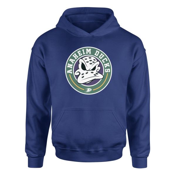 Anaheim Ducks Vintage Hoodie L - İndigo Mavisi