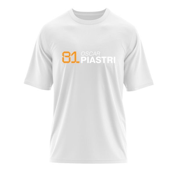 Oscar Piastri 81 Oversize Tişört L - Beyaz
