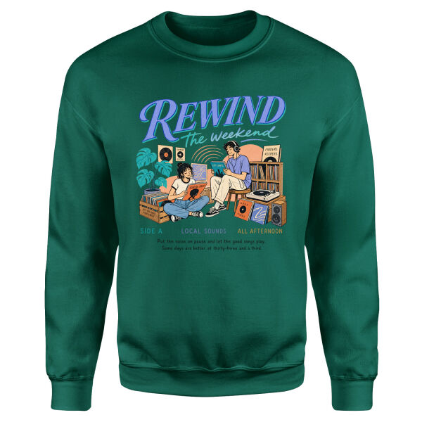 Rewind the Weekend Sweatshirt XL - Nefti Yeşili