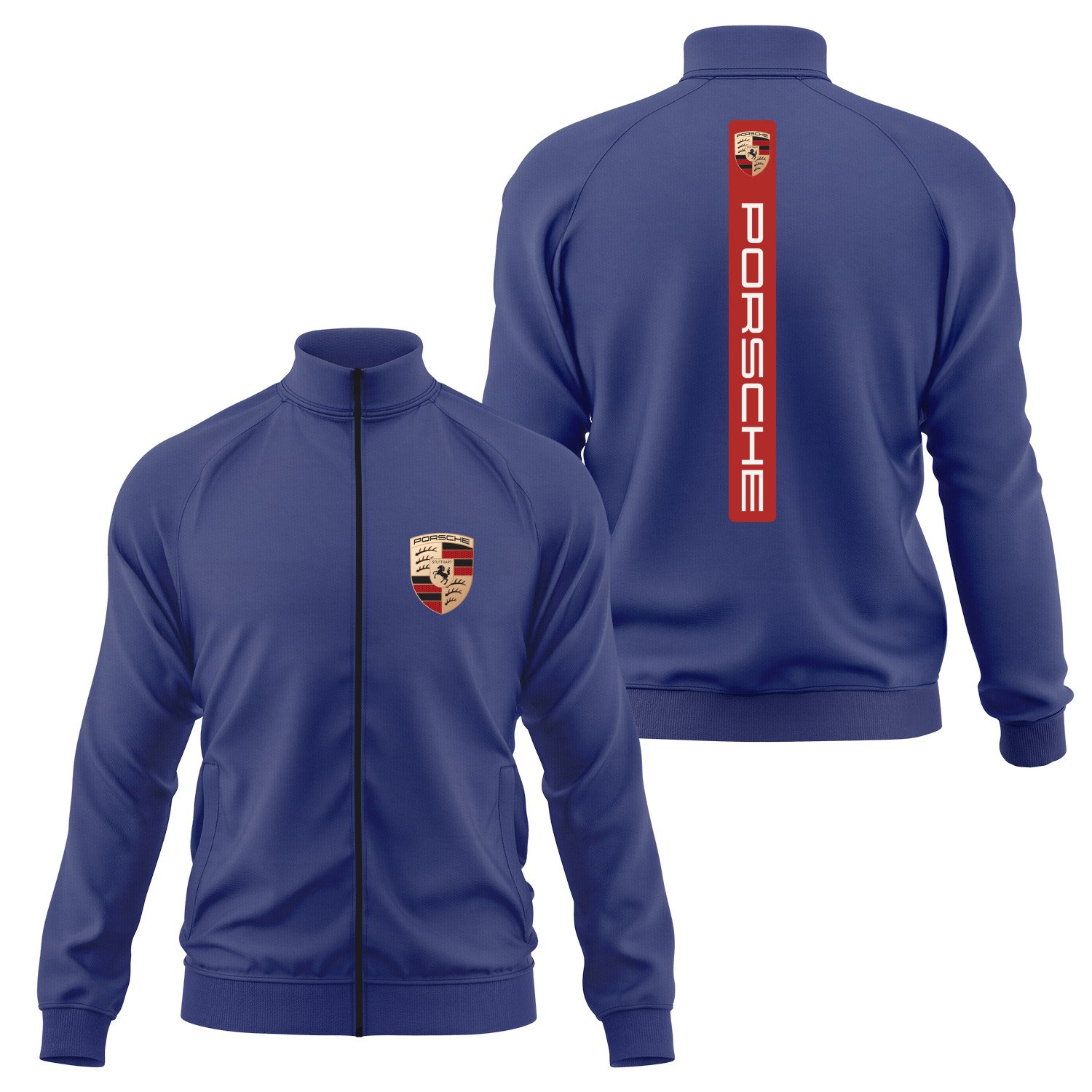 Porsche V Graphic Guards Red Fermuarlı Sweatshirt XL - İndigo Mavisi