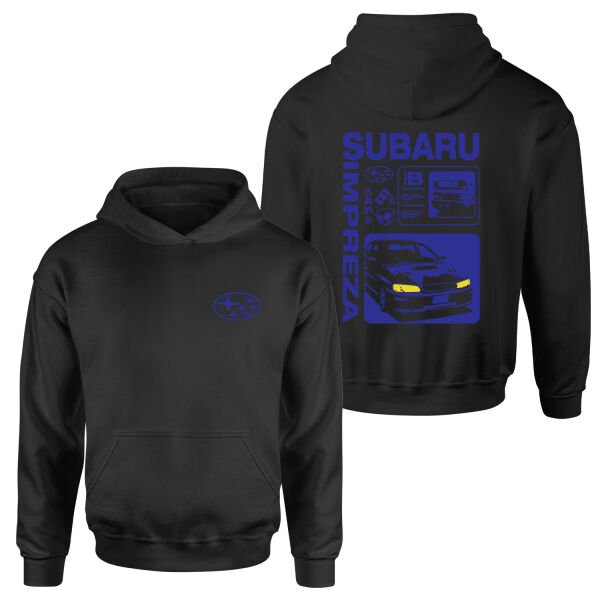 Subaru Impreza Hoodie L - Siyah