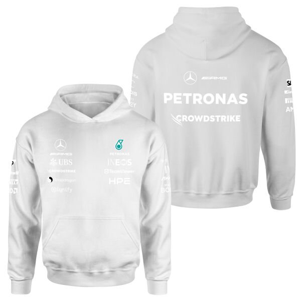 Mercedes AMG Petronas 2026 Teamline Hoodie XL - Beyaz
