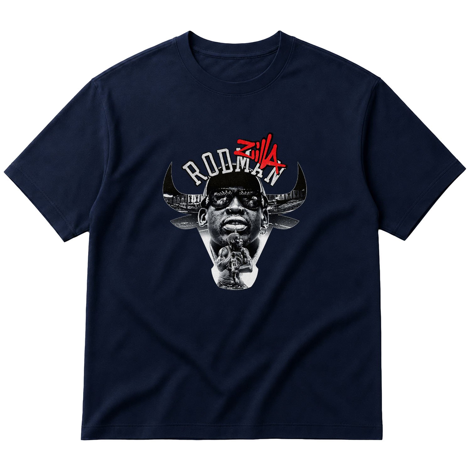 Zilla Rodman Oversize Tişört S - İndigo Mavisi