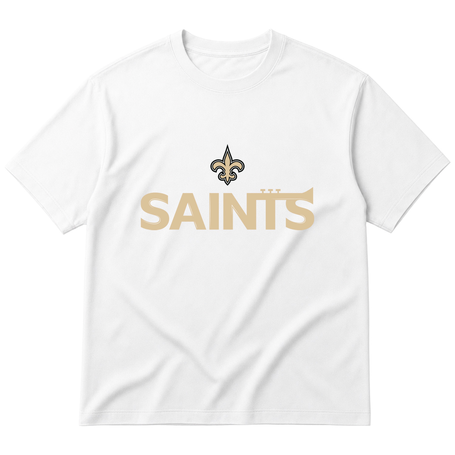 New Orleans Saints Trumpets Oversize Tişört M - Beyaz