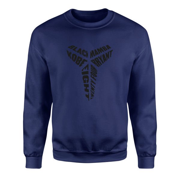 Black Mamba Kobe Bryant 8-24 Sweatshirt XL - İndigo Mavisi