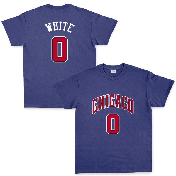 Coby White Chicago 0 Forma Tişört S - İndigo Mavisi