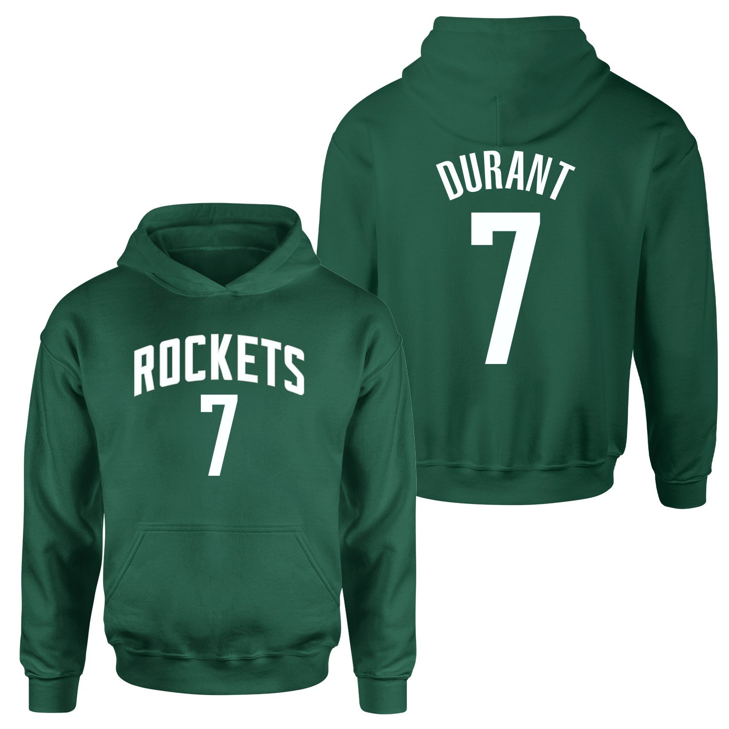 Kevin Durant 7 Rockets Jersey Hoodie XL - Nefti Yeşili