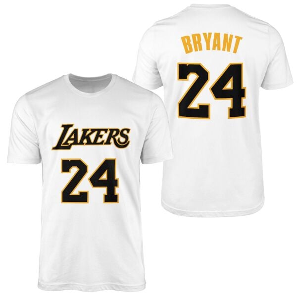Kobe Bryant 24 B&G Lakers Forma Tişört M - Beyaz | OUTLET
