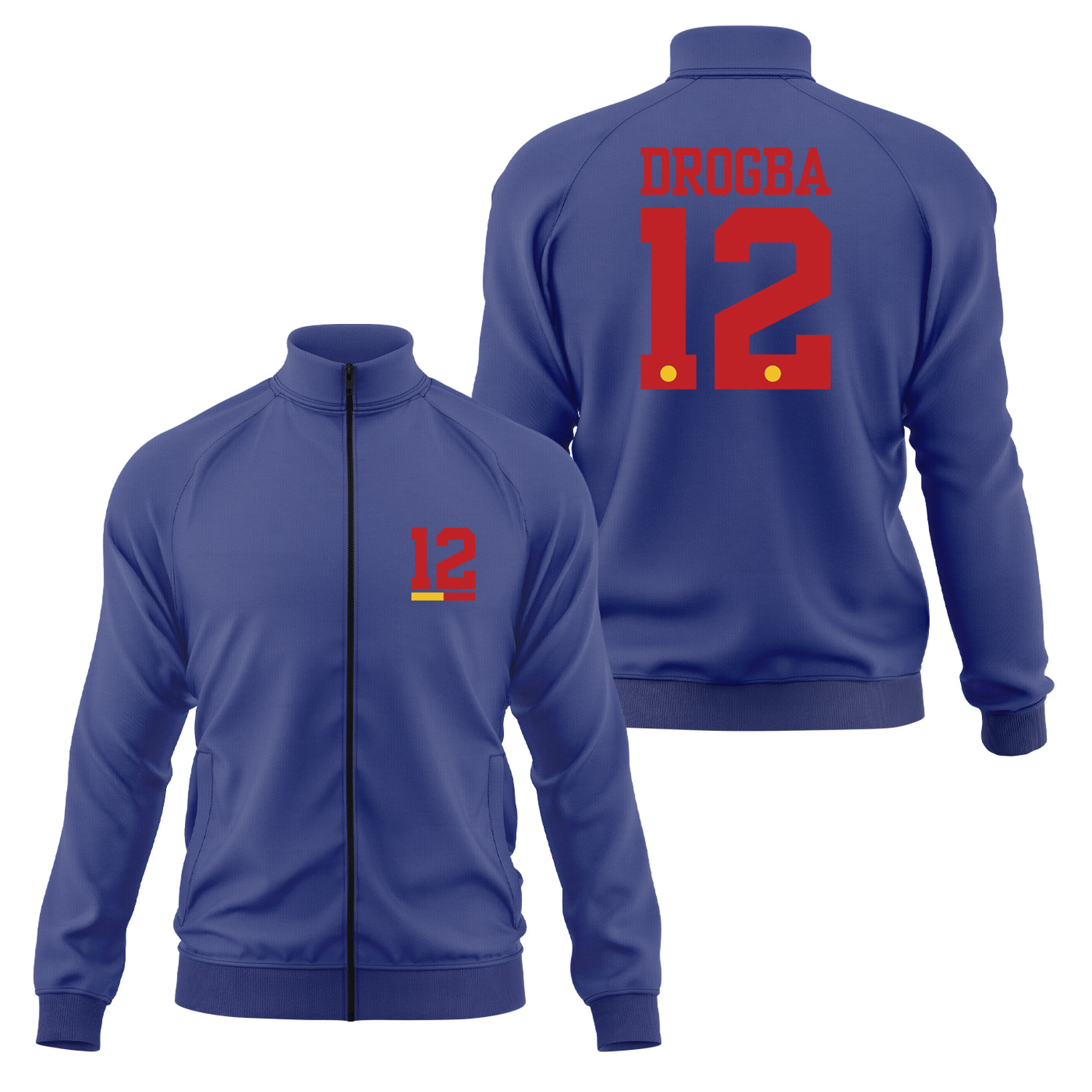 Didier Drogba Forma Fermuarlı Sweatshirt M - İndigo Mavisi