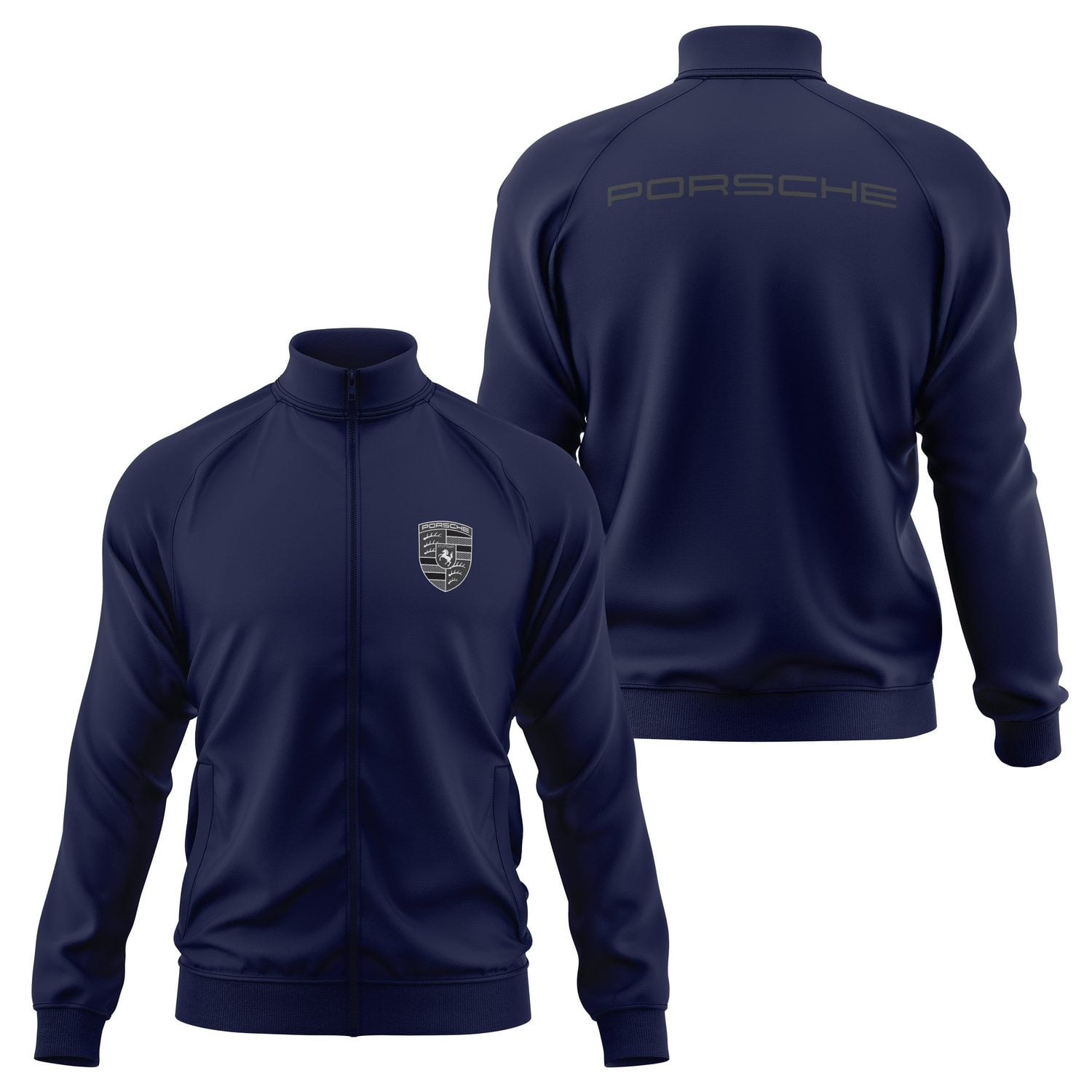 Porsche Muted Black Fermuarlı Sweatshirt S - İndigo Mavisi