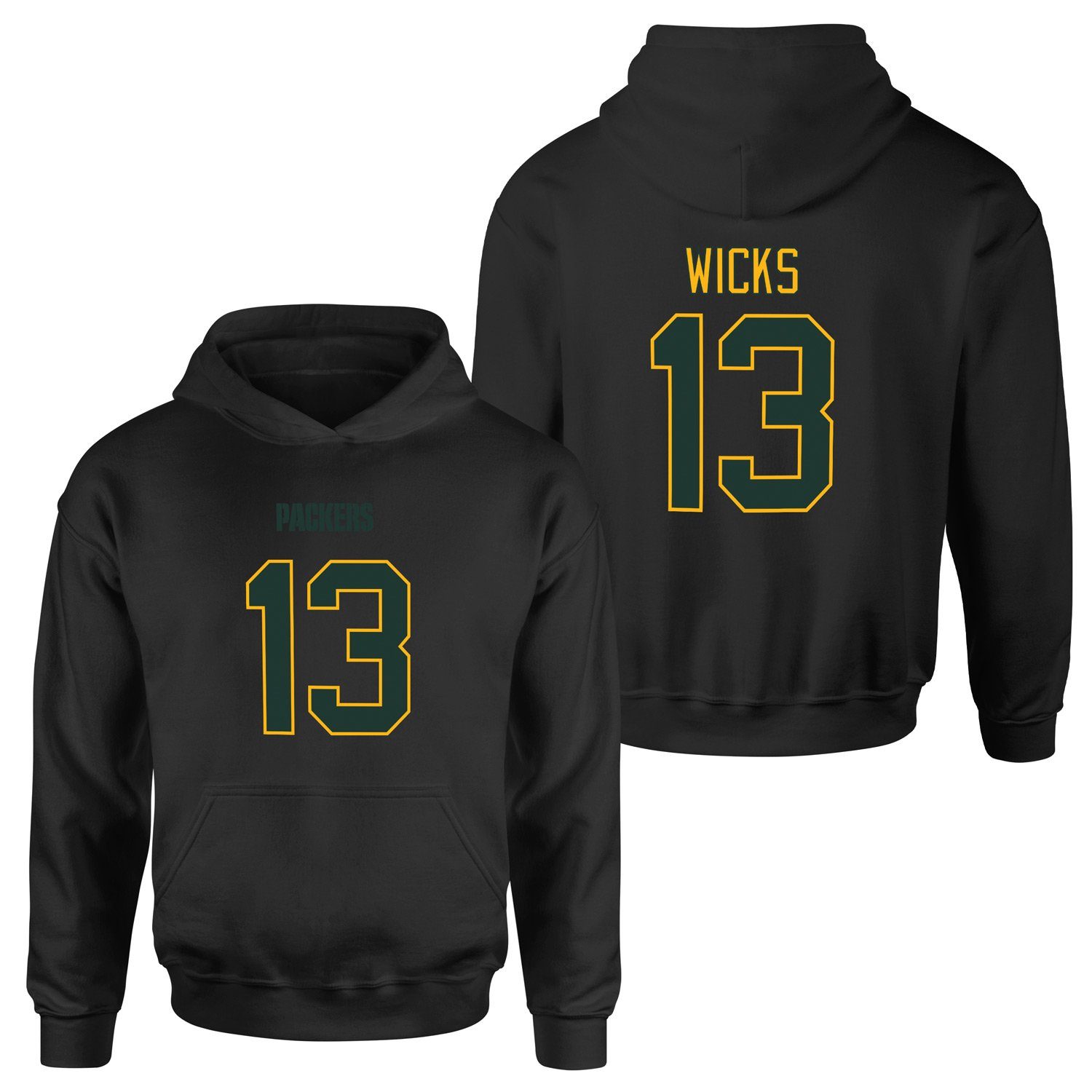 Dontayvion Wicks Green Bay Packers Hoodie L - Siyah