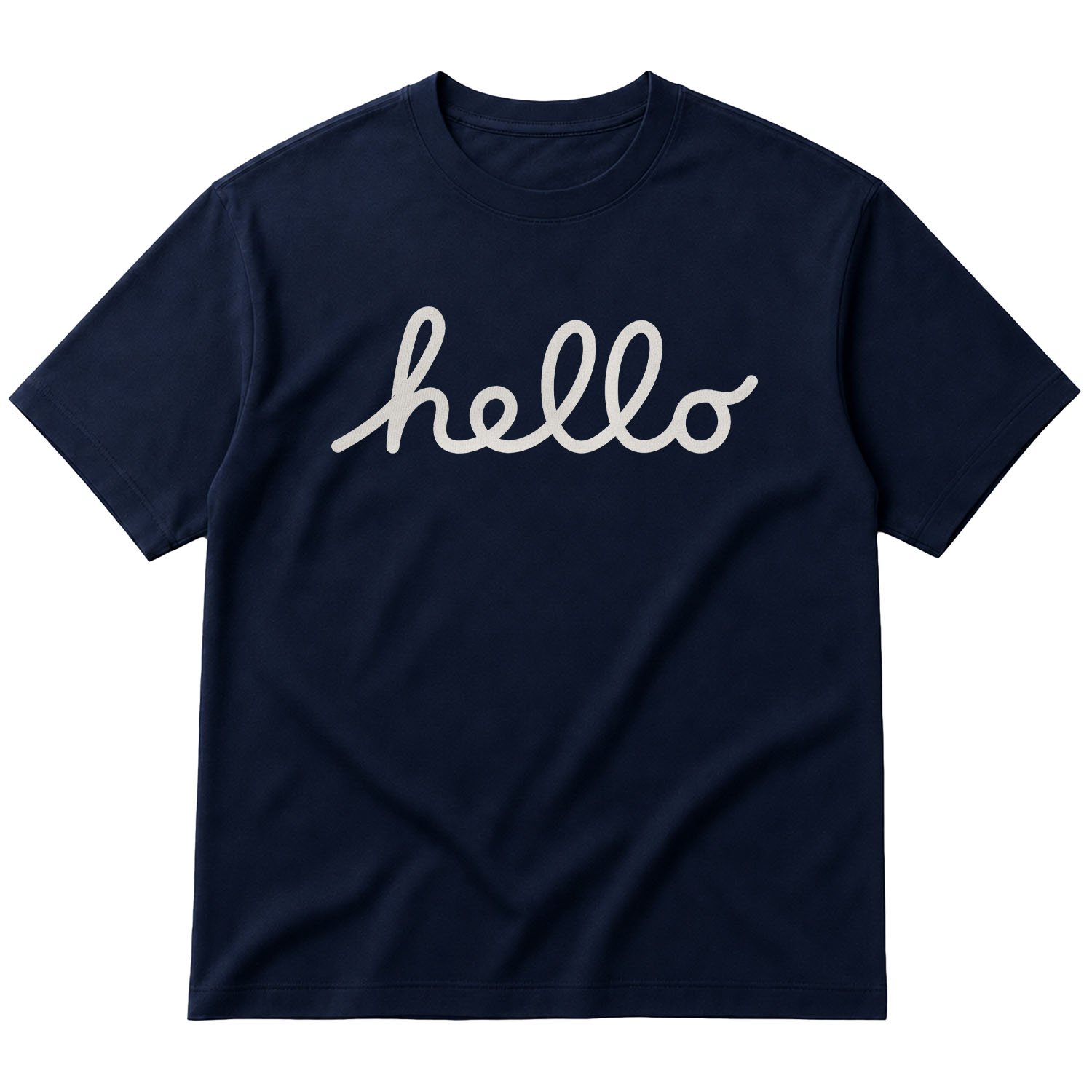 Hello Oversize Tişört L - İndigo Mavisi