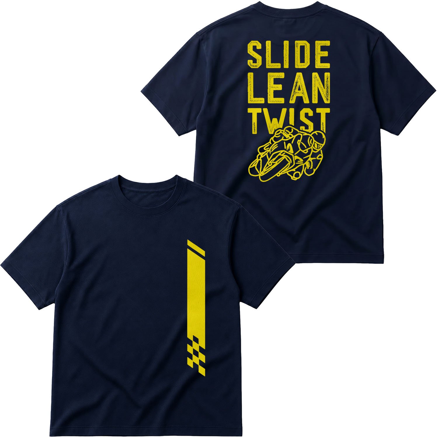 Slide, Lean, Twist YW Oversize Tişört L - İndigo Mavisi